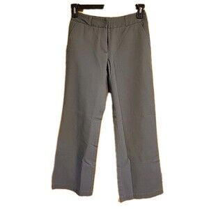 Garnet Hill Women’s Gray Cotton Straight Leg Pants size 2P